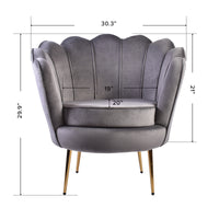 Isabella Channel Tufted Vanity Armchair