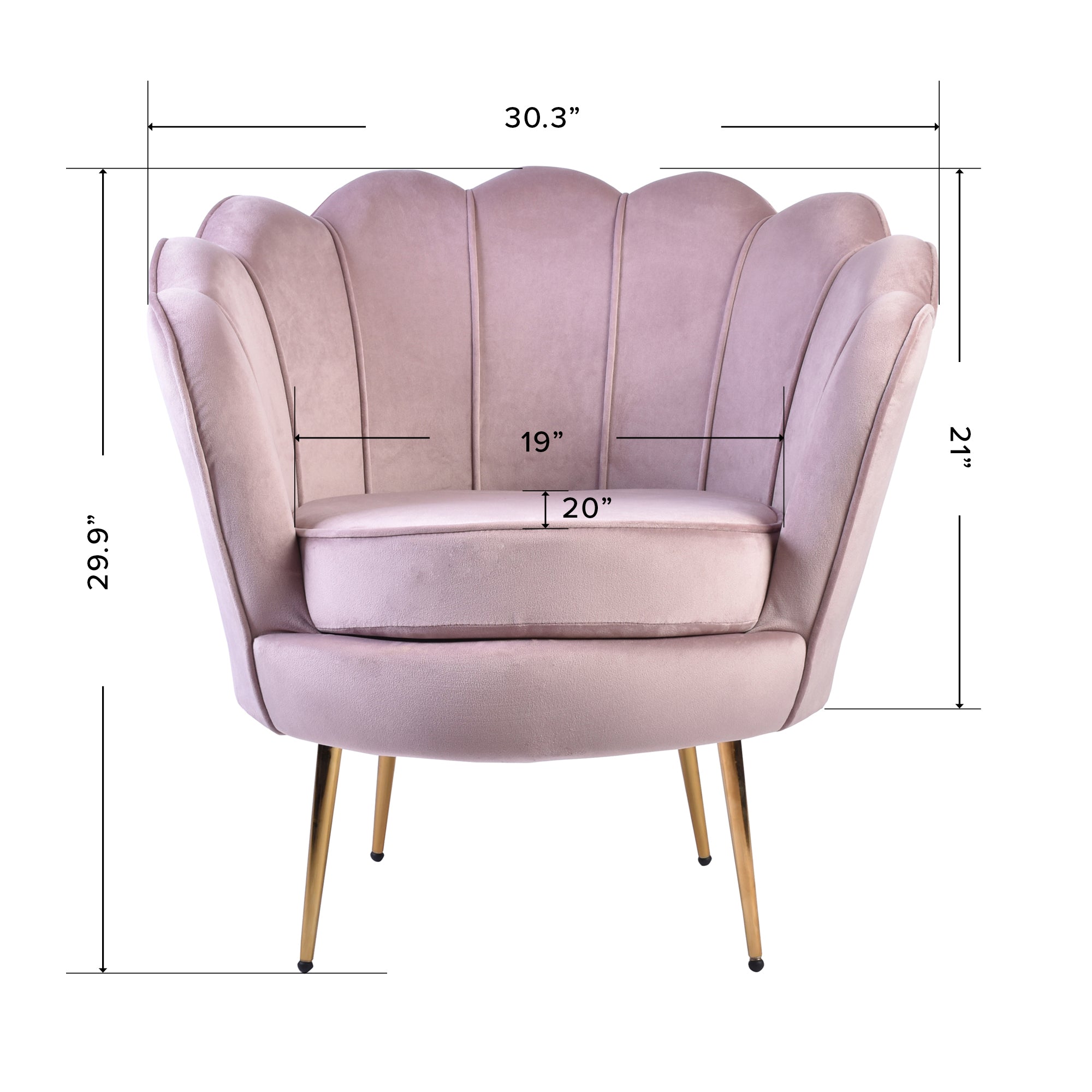 Isabella Channel Tufted Vanity Armchair