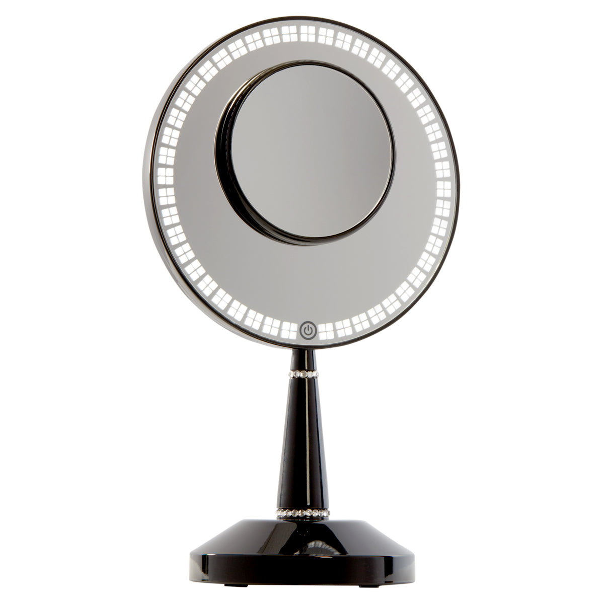 Bijou Dimmable LED Lighted Hand Mirror with Charging Stand