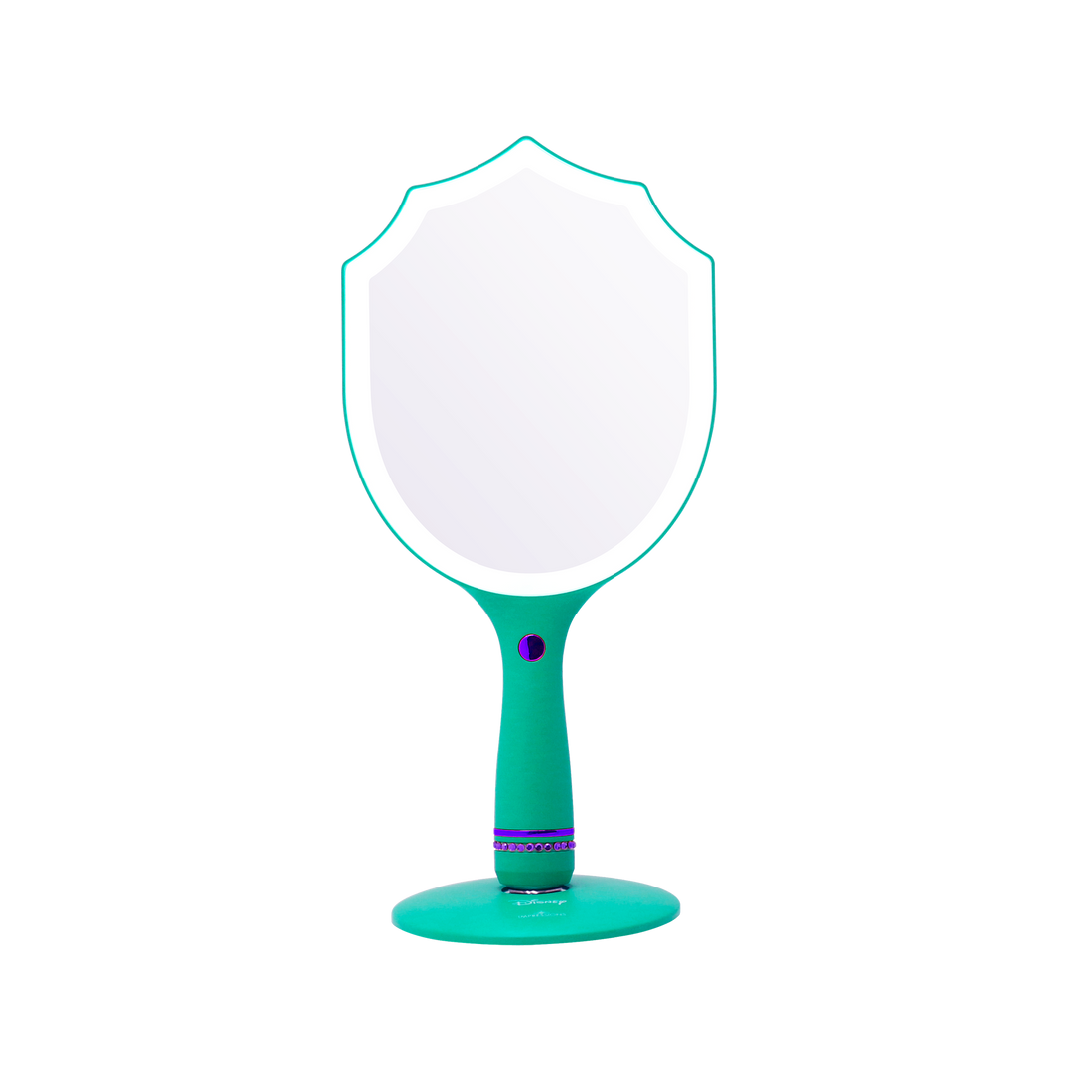 Ariel LED Handheld Makeup Mirror With Standing Base