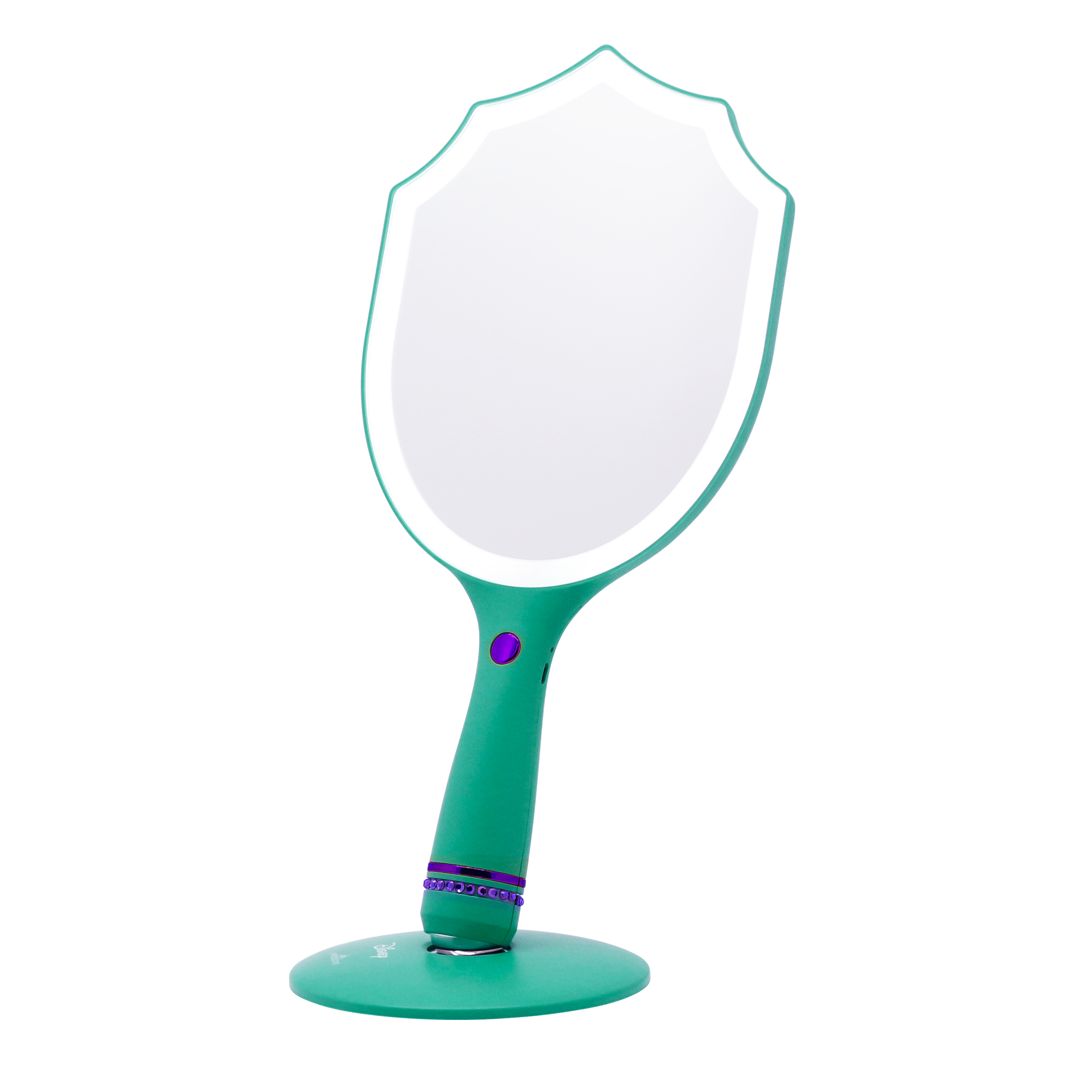 Ariel LED Handheld Makeup Mirror With Standing Base