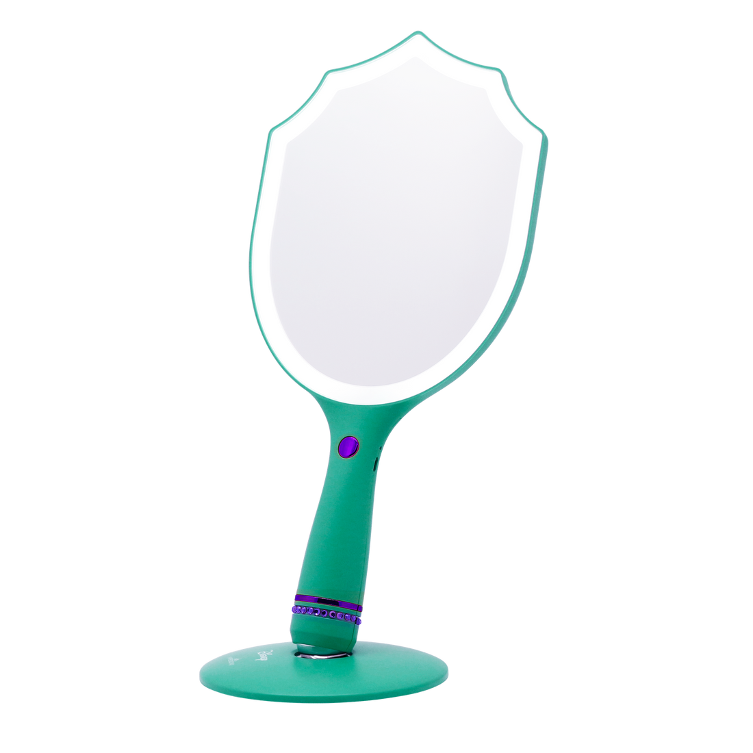 Ariel LED Handheld Makeup Mirror With Standing Base
