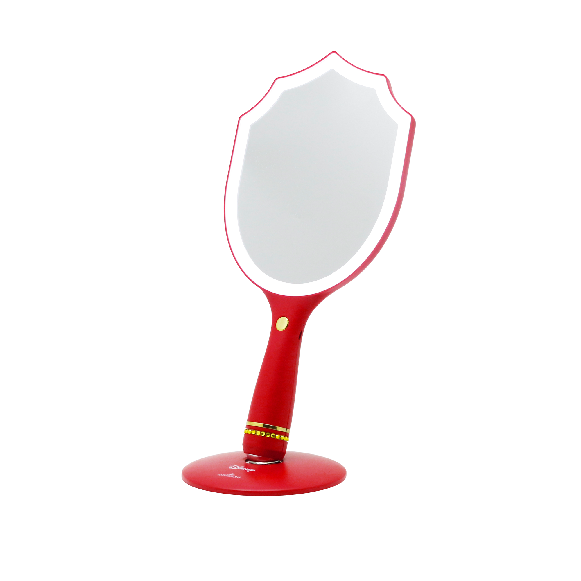 Snow White LED Handheld Makeup Mirror With Standing Base