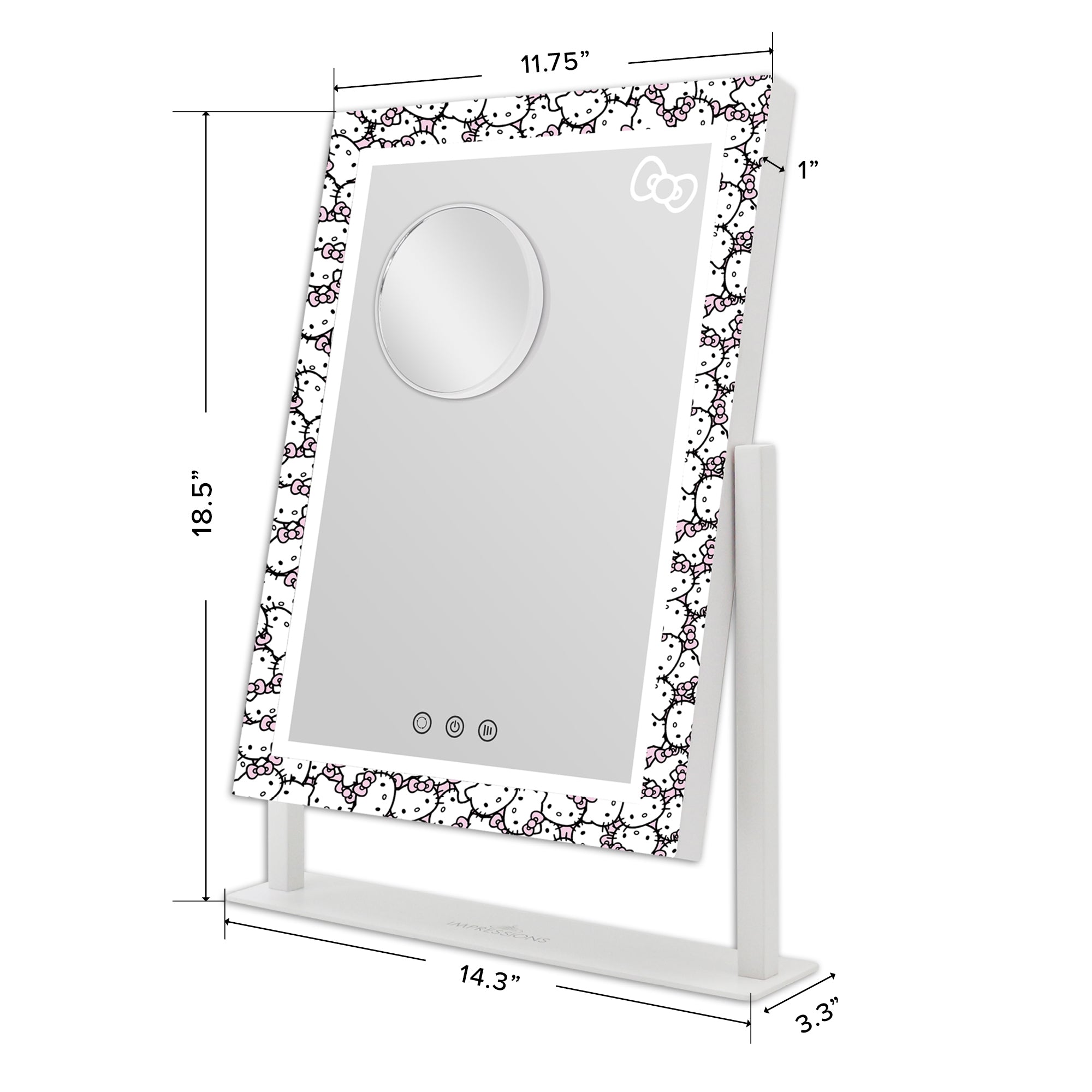 Hello Kitty Tri-Tone LED Makeup Mirror