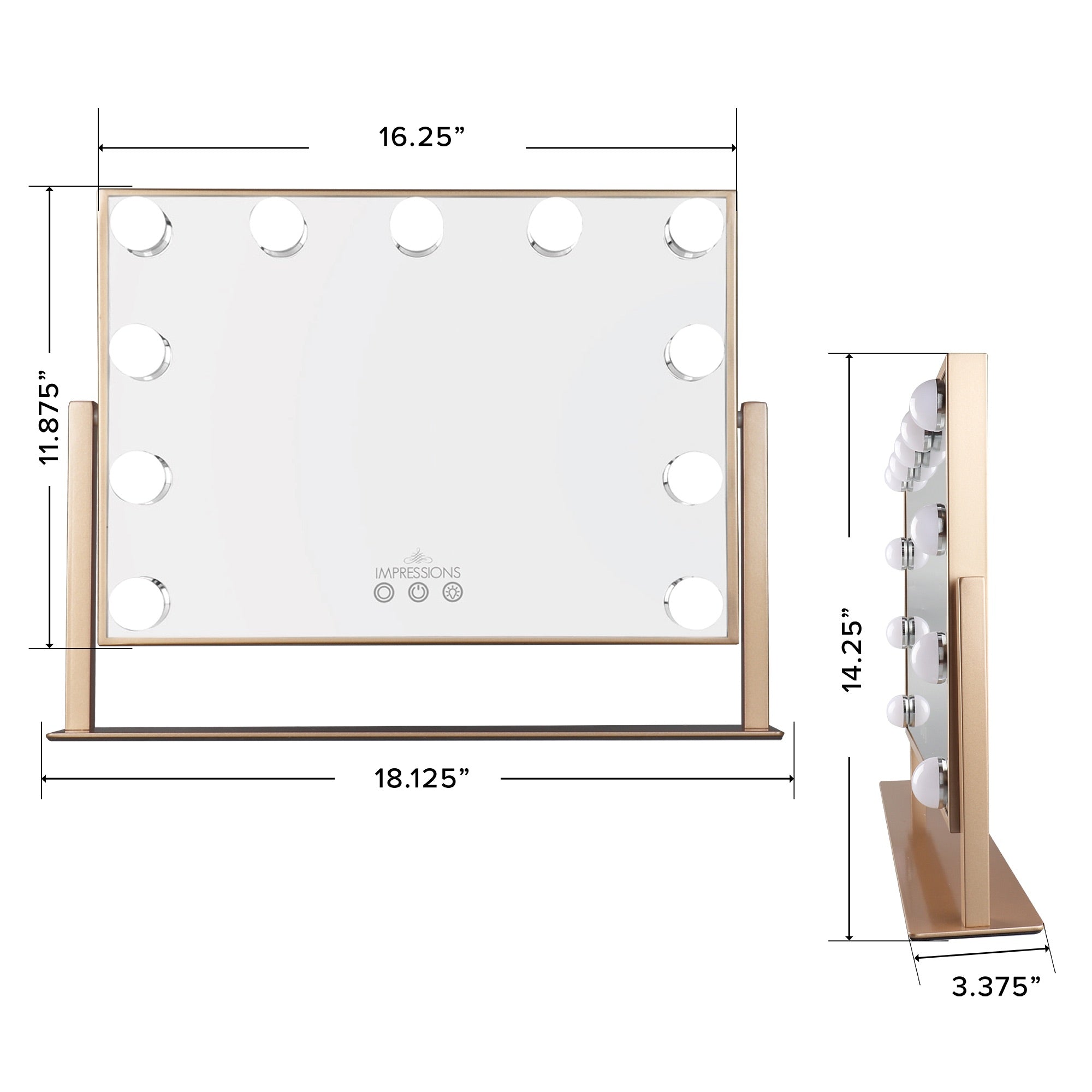 Hollywood Tri-Tone Artiste XL Makeup Mirror