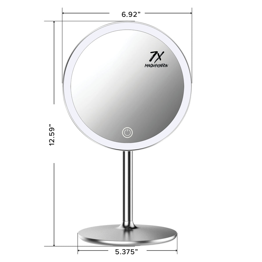 Luxe 7X Magnification Tri-Tone LED Makeup Mirror