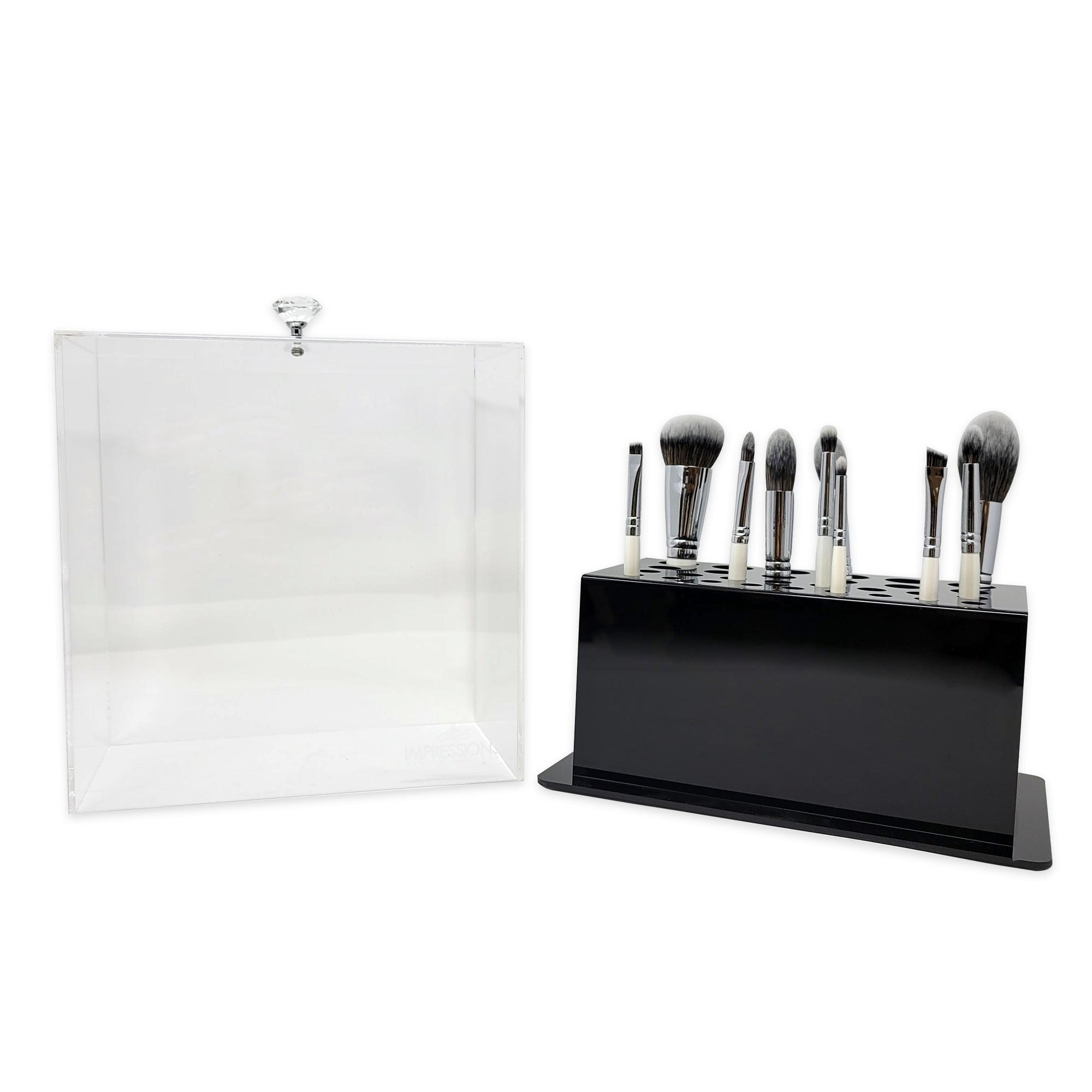 Diamond Collection Acrylic Makeup Brush Display Holder