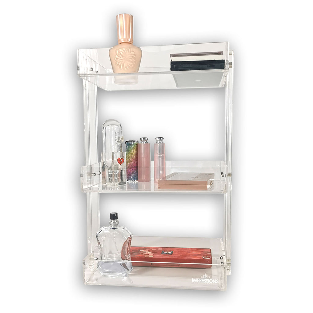 This 2-tier organizer saves space and clears the clutter