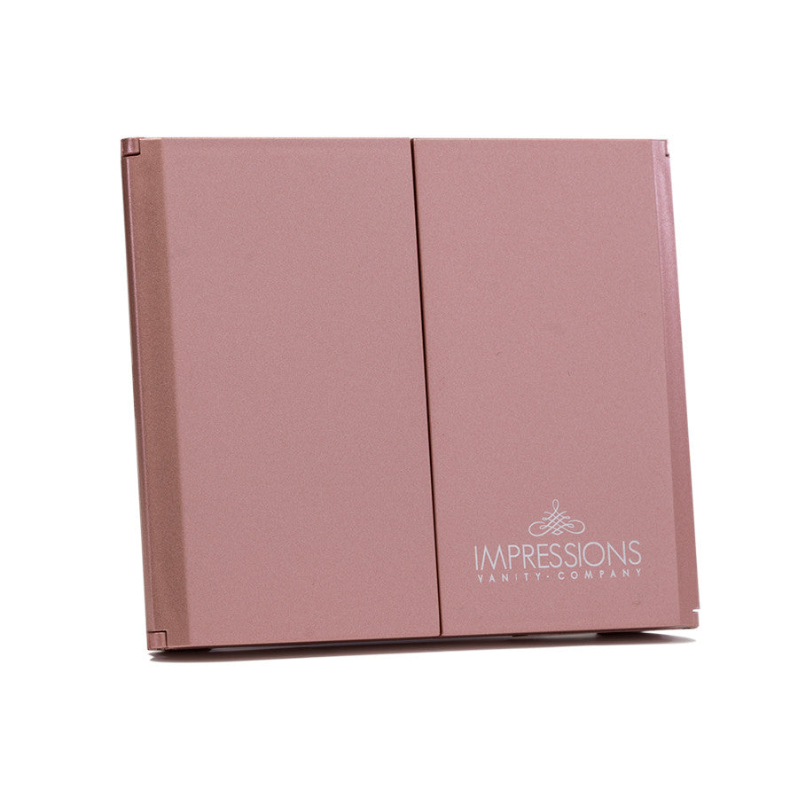Impressions Vanity ReveaLight Trifold LED Compact Mirror in Rose Gold