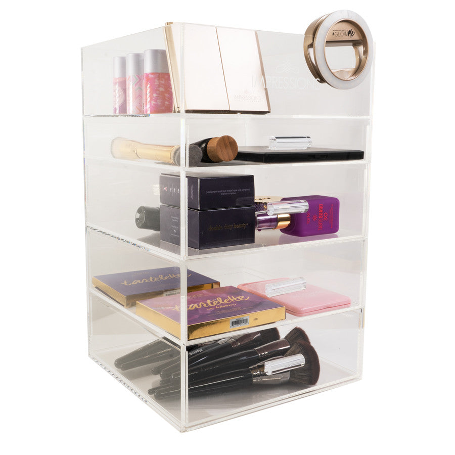 5-Tier Acrylic Makeup Organizer with Open Top
