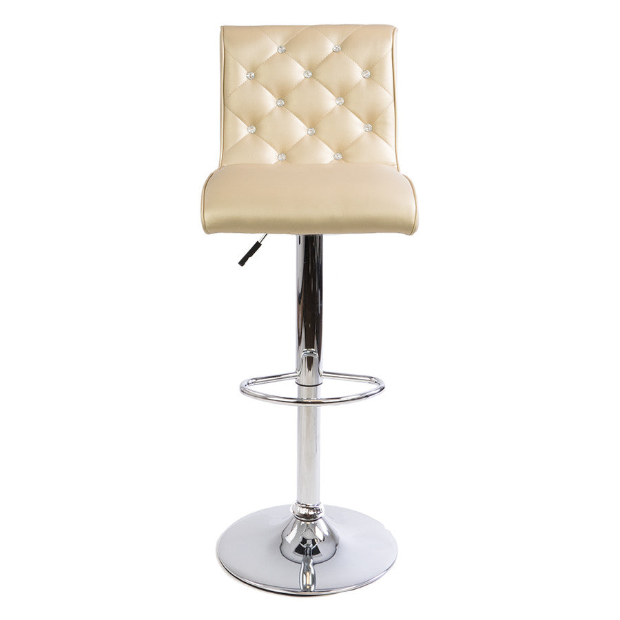 Champagne Gold Diamond Armless Barstool