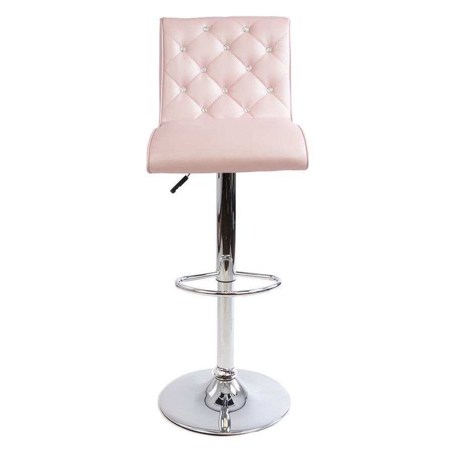 Rose Gold Diamond Armless Barstool