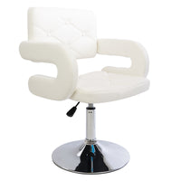 White Plush Diamond Quilted Chair