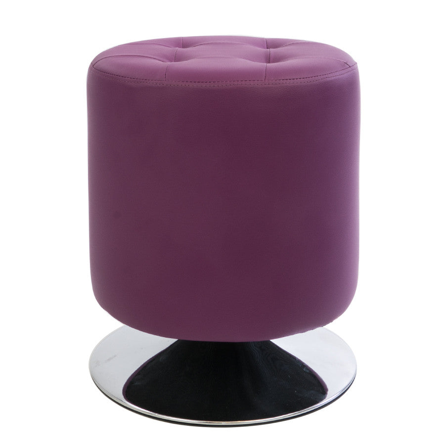 Purple leather ottoman online