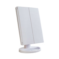 Impressions Vanity Touch LED Trifold Makeup Mirror in White