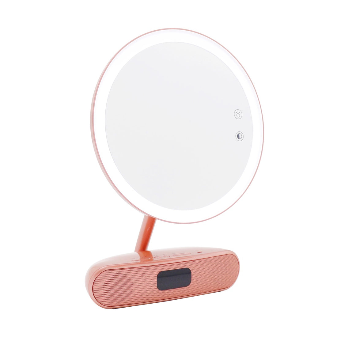 Melody 9-inch Round Duotone Makeup Mirror with Bluetooth Speakers