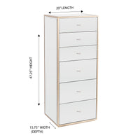 SlayStation® Rylie Mirrored 6-Drawers Vanity Storage Unit