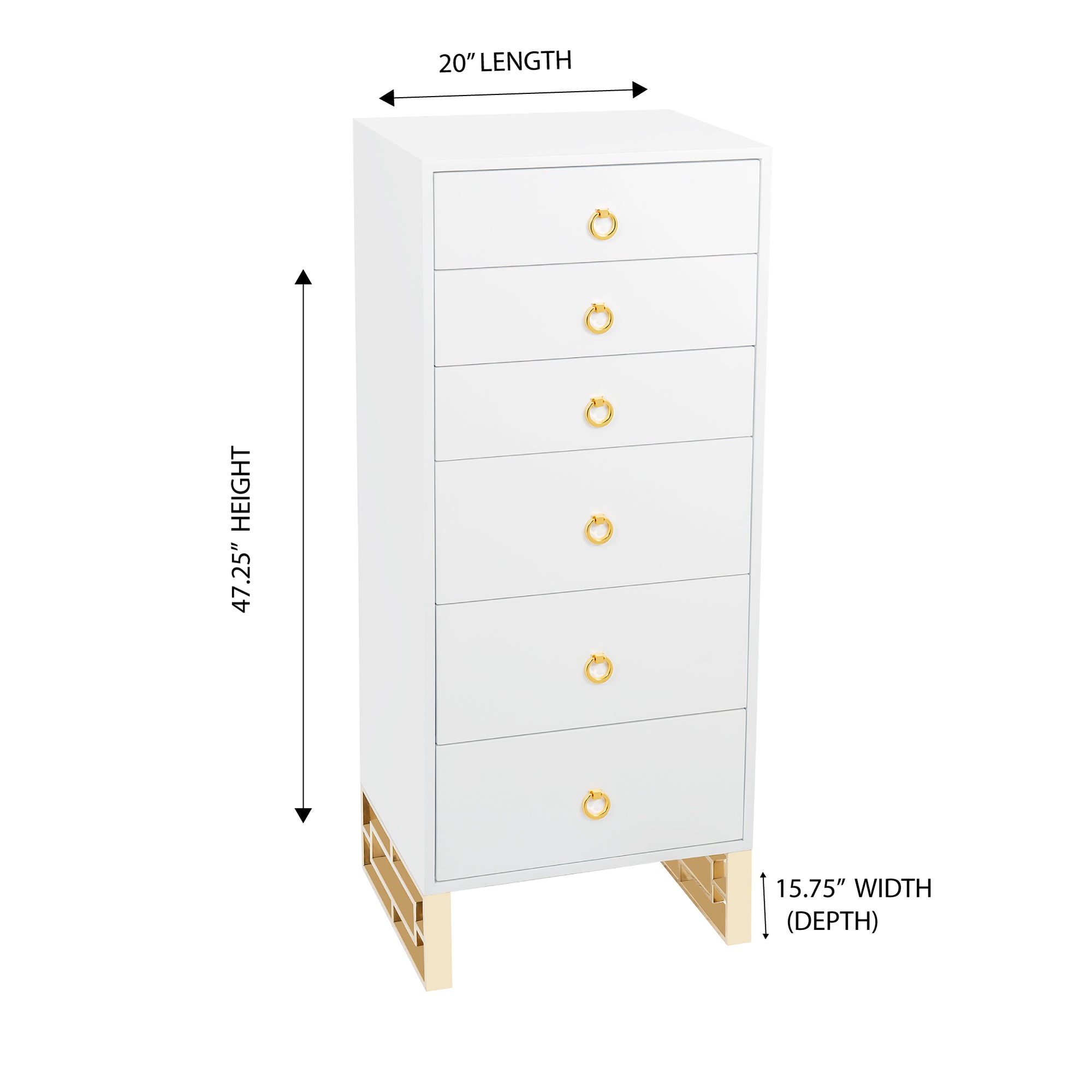 SlayStation® Skylar 6-Drawers Vanity Storage Unit