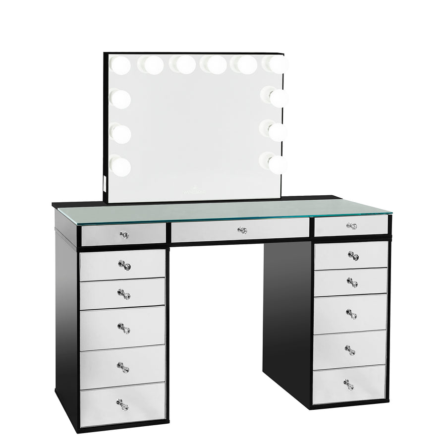 SlayStation® Plus 2.0 Mirrored Tabletop + Vanity Mirror + 5 Drawer Units Bundle