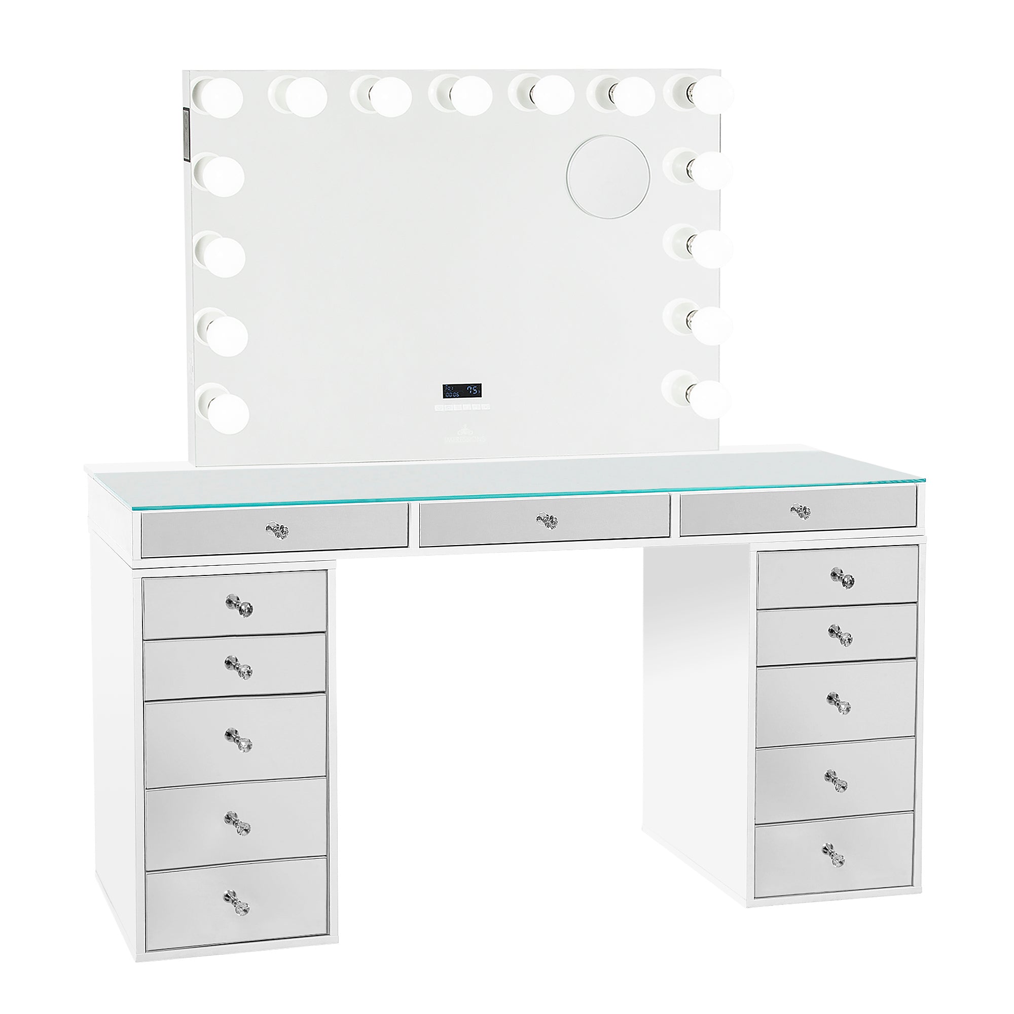 SlayStation® Pro 2.0 Mirrored Tabletop + Vanity Mirror + 5 Drawer Units Bundle