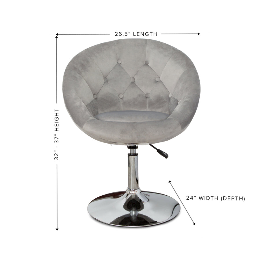 Antoinette Round Tufted Vanity Chair