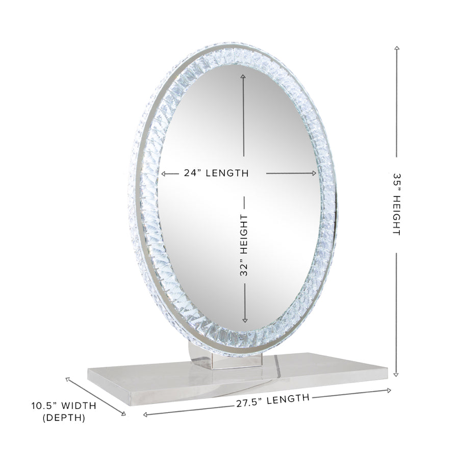 Diamond Collection OVAL Premium Illuminated Vanity Mirror