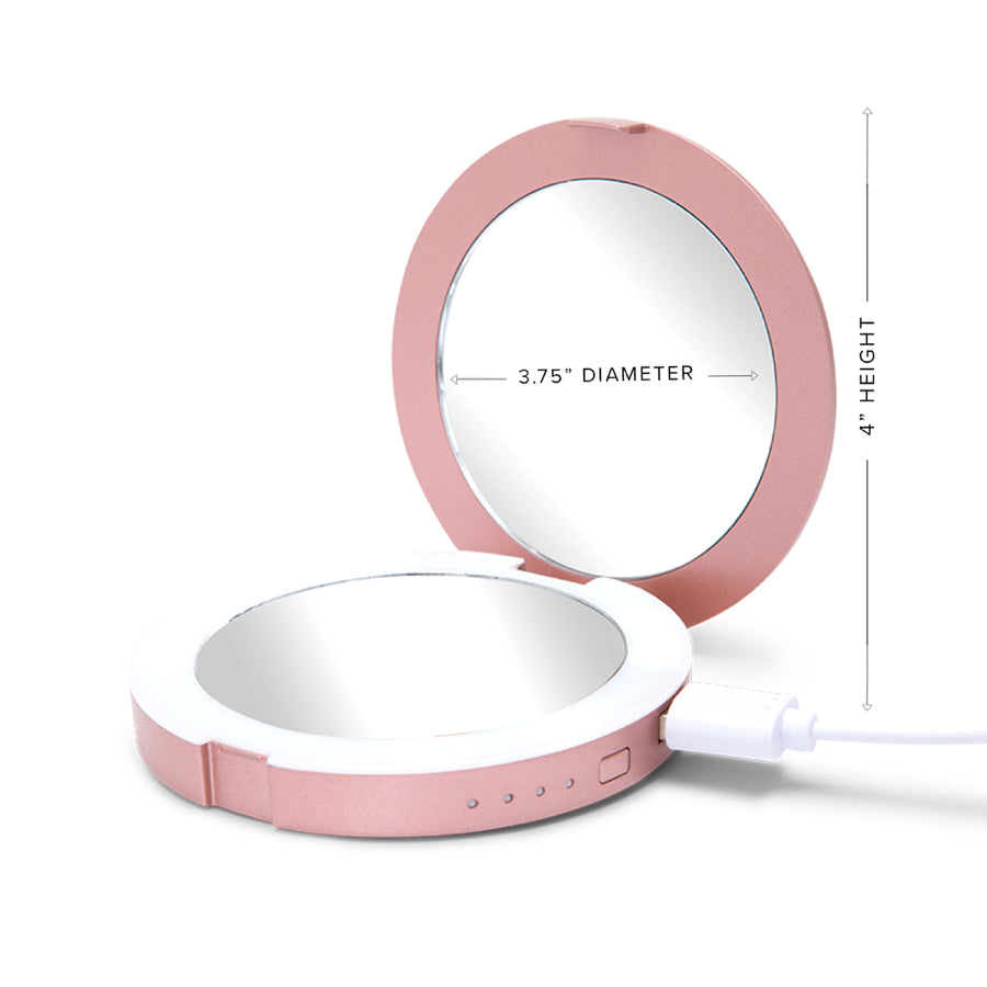 ChargeUp LED Compact Mirror &amp; USB Power Bank