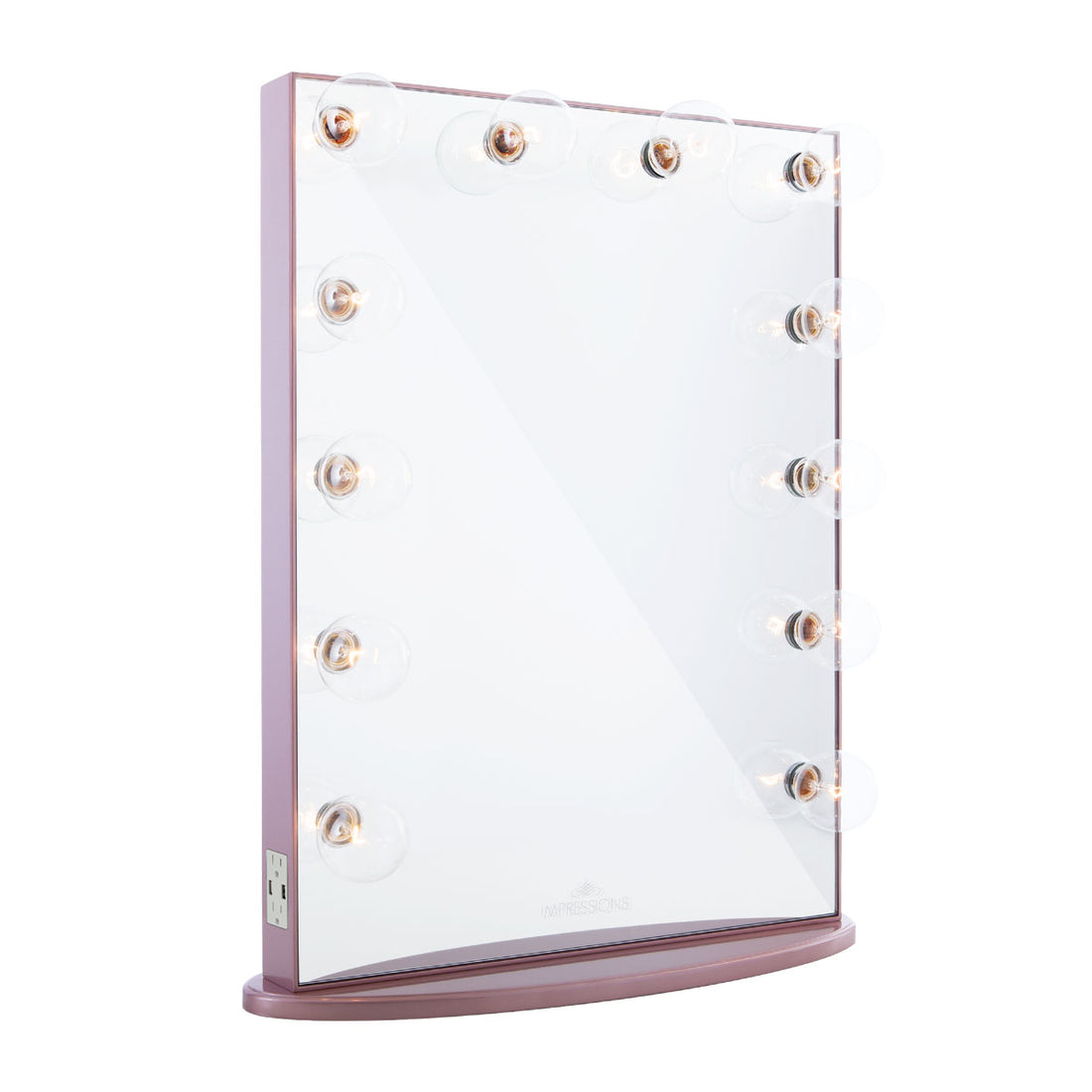 Impressions Hollywood Glow XL Vanity Mirror in Rose Gold with Clear LED Bulbs