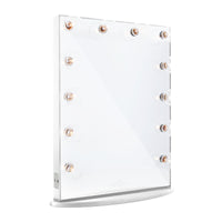 Impressions Hollywood Glow XL Vanity Mirror in White with Clear LED Bulbs