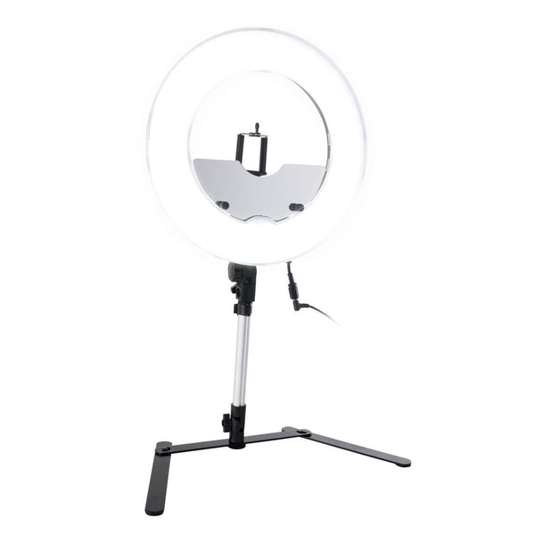 Ernie Williamson Music - Gator Cases 10-Inch LED Desktop Ring Light Stand  with Phone Holder and Compact Weighted Base