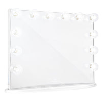 Impressions Vanity Hollywood Glow Plus Vanity Mirror in Glossy White with Clear LED Bulbs