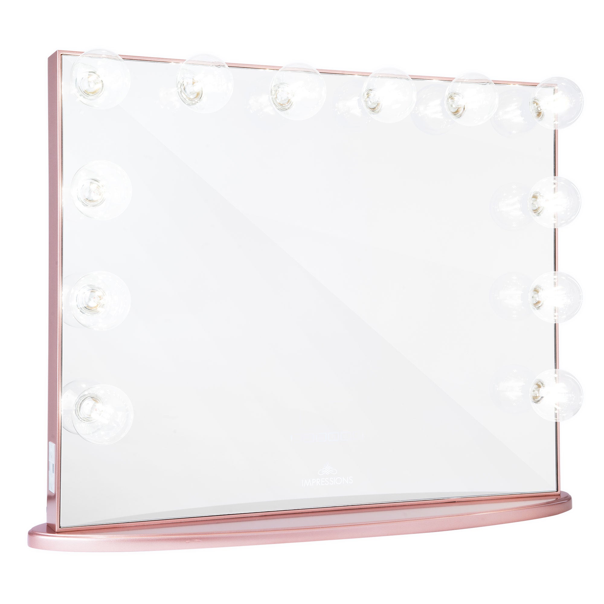 Impressions Vanity Hollywood Glow Plus Vanity Mirror in Rose Gold with Clear LED Bulbs