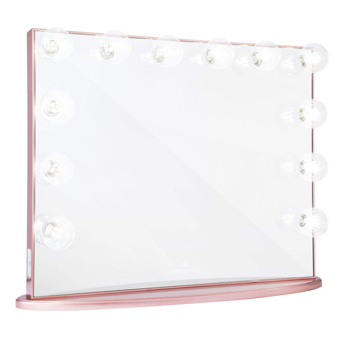 Impressions Vanity Hollywood Glow Plus Vanity Mirror in Rose Gold with Clear LED Bulbs