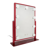 Impressions Vanity Hollywood Touch Duo-Tone LED Makeup Mirror in Red