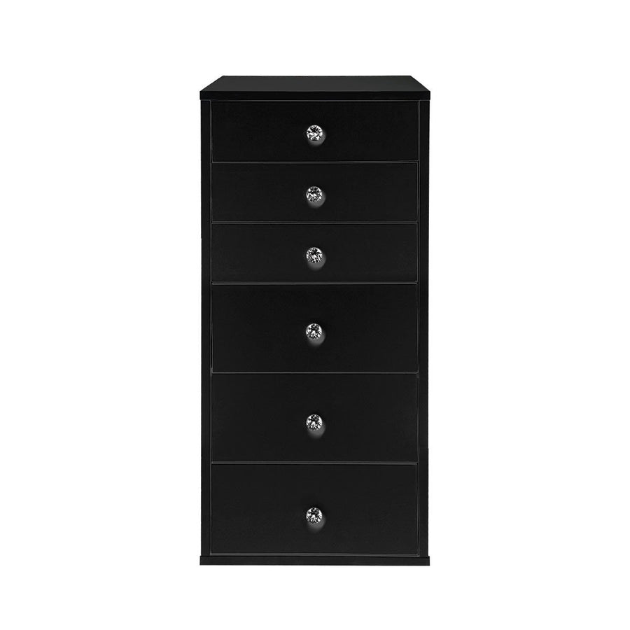 Impressions Vanity SlayStation 6-Drawer Vanity Makeup Storage Unit in Pro Black