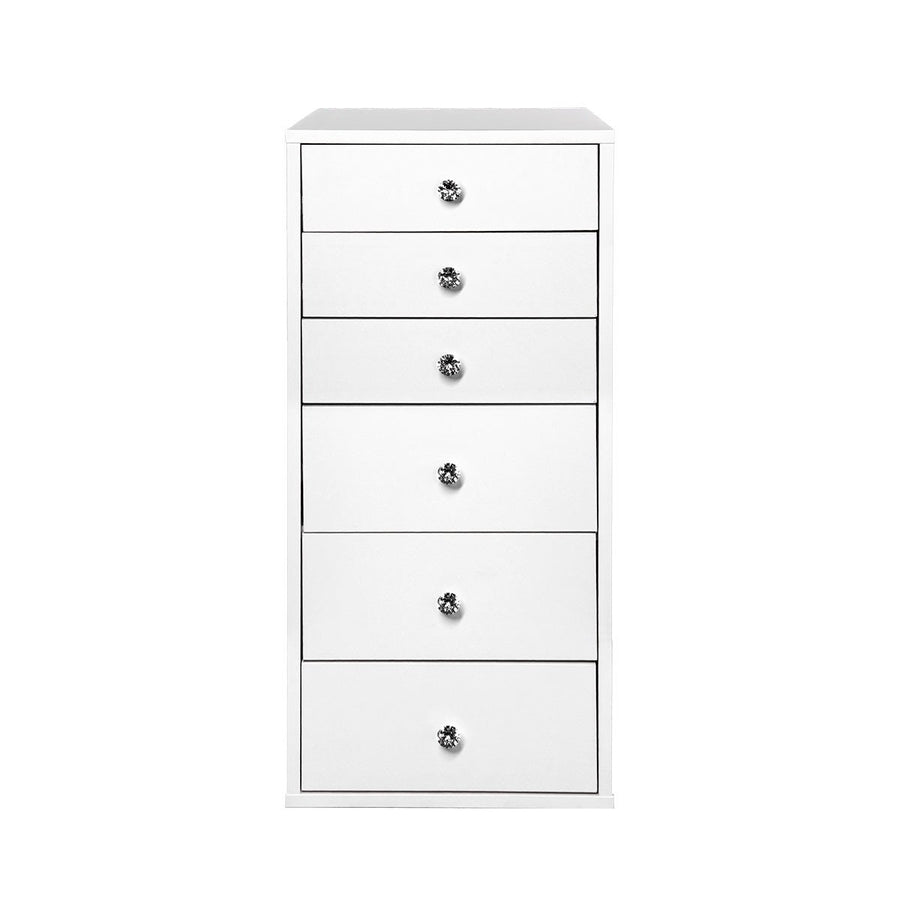 Impressions Vanity SlayStation 6-Drawer Vanity Makeup Storage Unit in Classic White