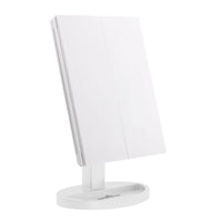 Impressions Vanity Touch Trifold XL Dimmable LED Makeup Mirror in White, Folded