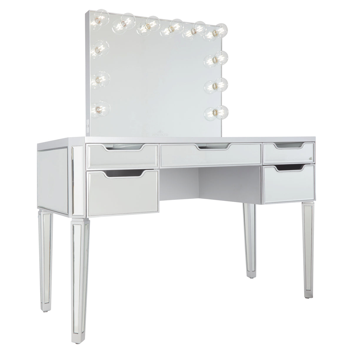 SlayStation® Aria Premium Mirrored Vanity table