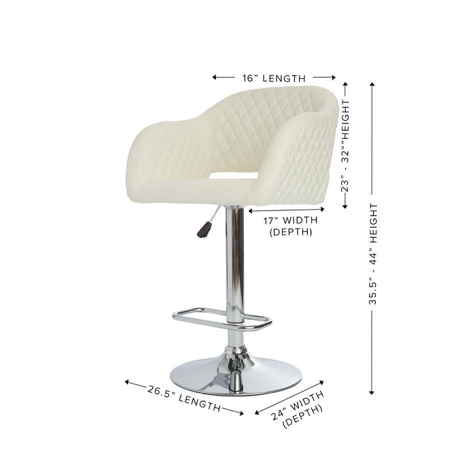 Kimberly Quilted Vanity Stool Impressions Vanity Co.