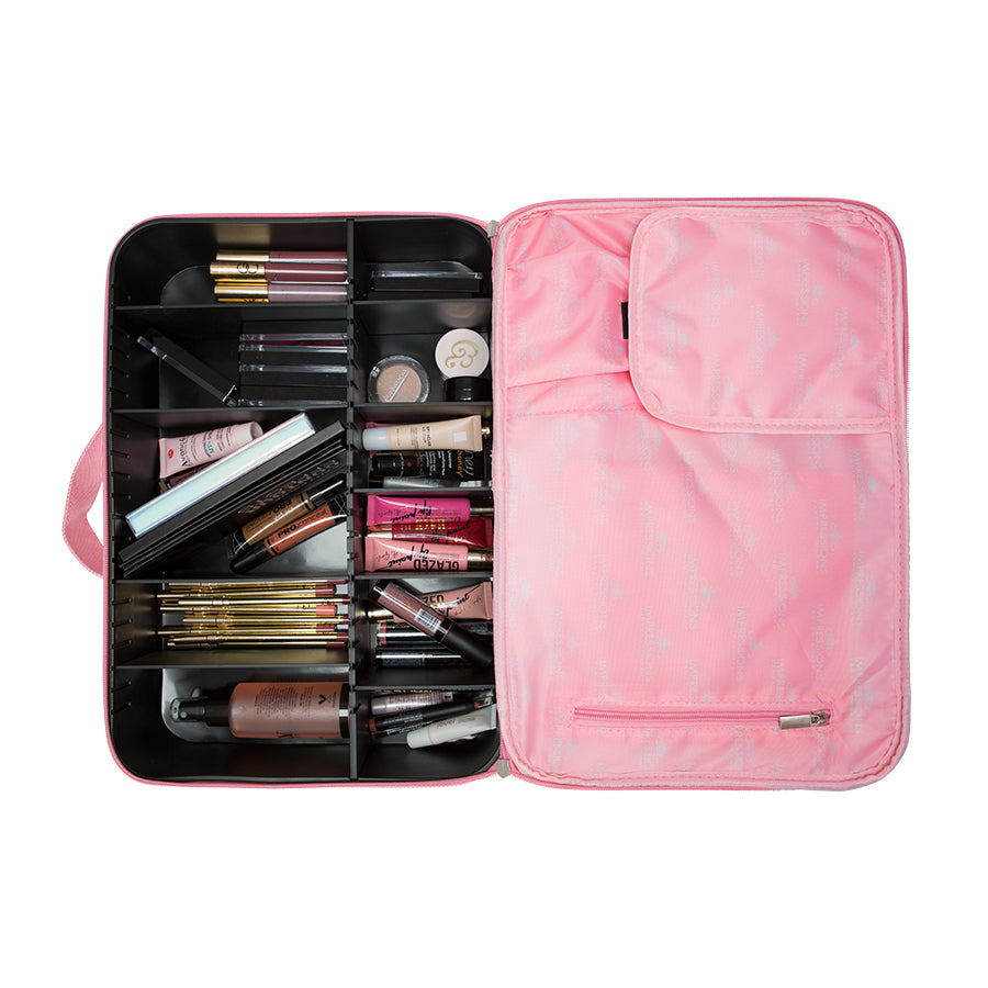 Makeup Organizer Case with Adjustable Dividers - Travel Bag