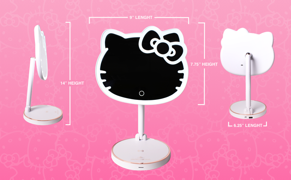 Hello Kitty LED Rechargeable Makeup Mirror