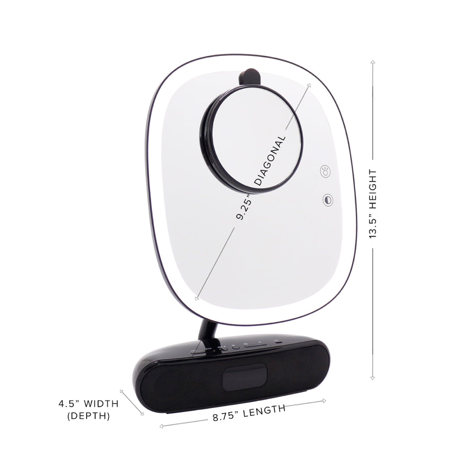 Melody Duotone Makeup Mirror with Bluetooth Speakers