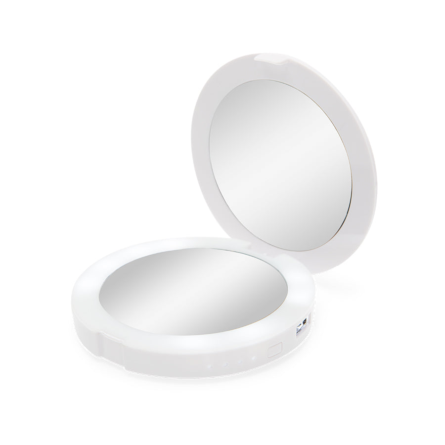 ChargeUp LED Compact Mirror &amp; USB Power Bank