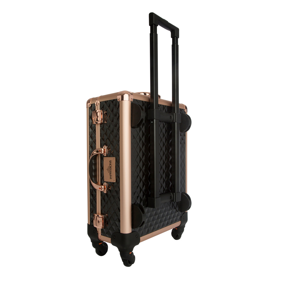 SlayCase® XL Vanity Travel Case in Black &amp; Rose Gold Studded