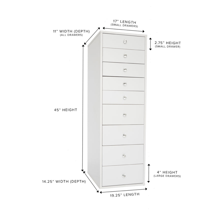 SlayStation® 9-Drawer Makeup Vanity Storage Unit