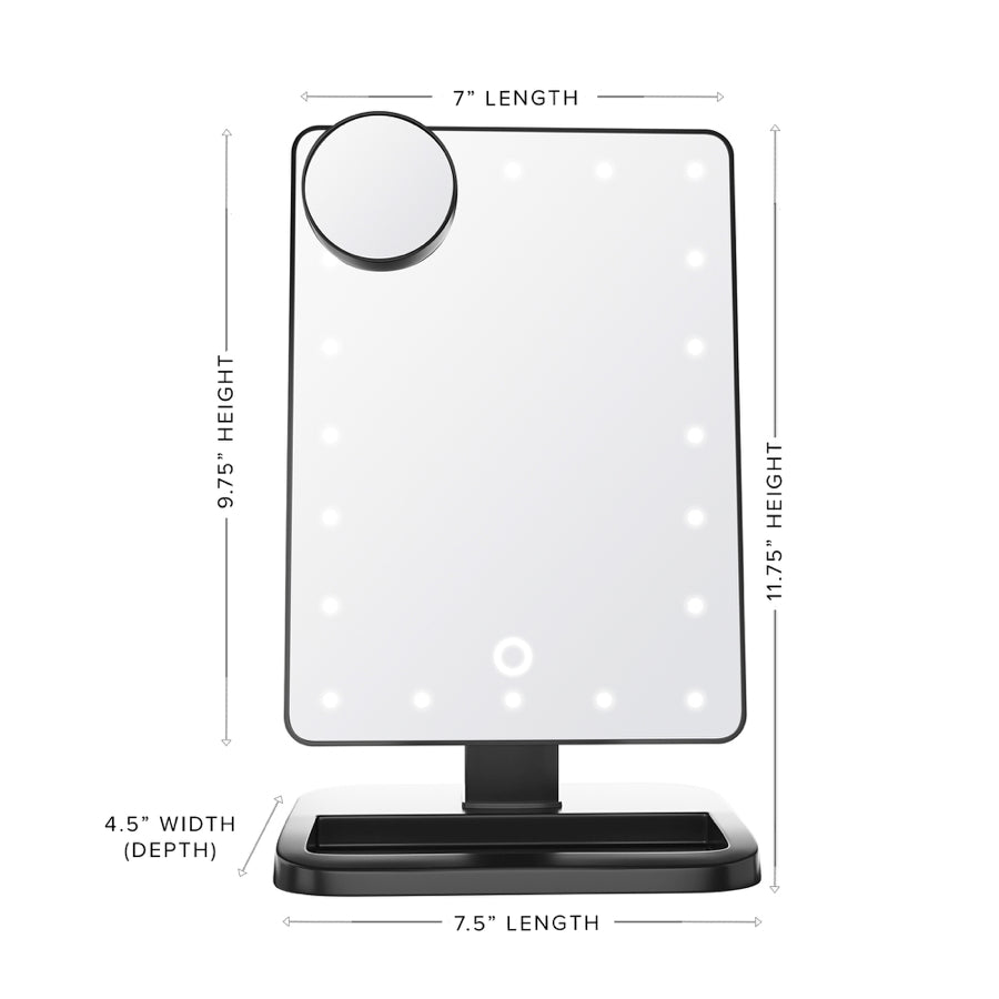 Touch XL Dimmable LED Makeup Mirror with Bluetooth