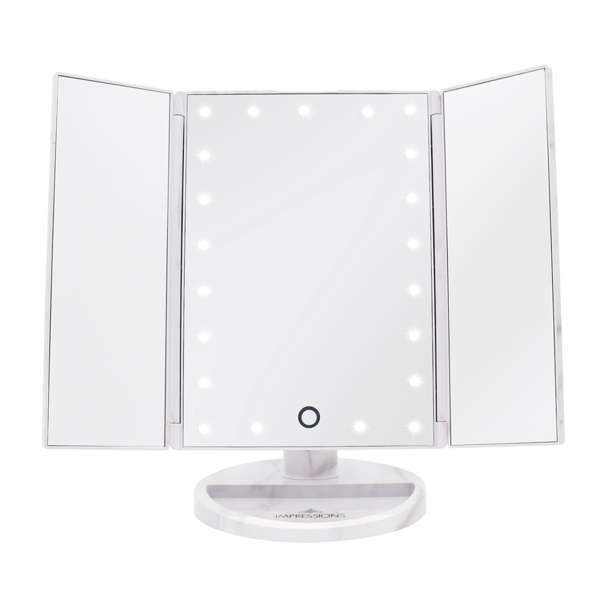 Touch Trifold Dimmable LED Makeup Mirror