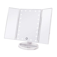 Touch Trifold Dimmable LED Makeup Mirror